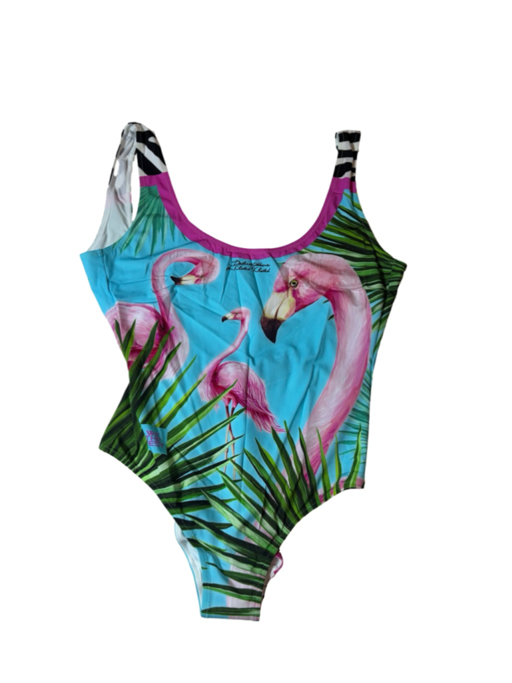 Dolce & Gabbana x DJ Khaled Flamingo Tropical One-Piece Swimsuit NWOT